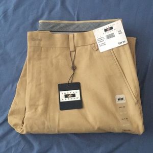 Joseph Abboud flat front khakis/chinos, tan, 38x32